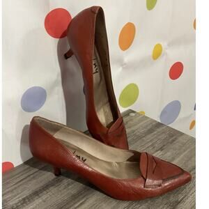 NEW FS / NY Leather Penny Loafer Pump Size 8